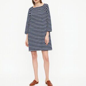 GAP Navy White Stripe Shift Dress XL Minimalist French Coastal